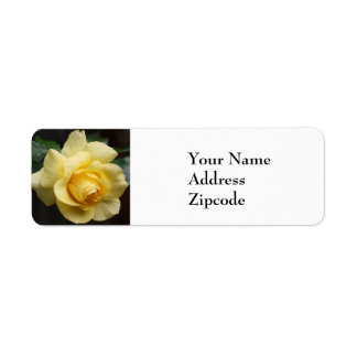 Yellow Rose Address Label
