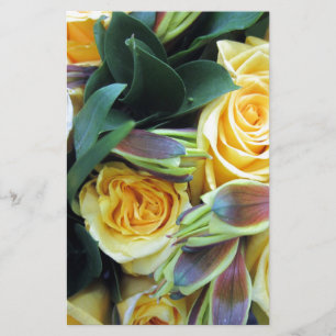 Yellow Rose Buds Stationery