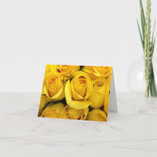 Yellow rose card happy birthday (Front)