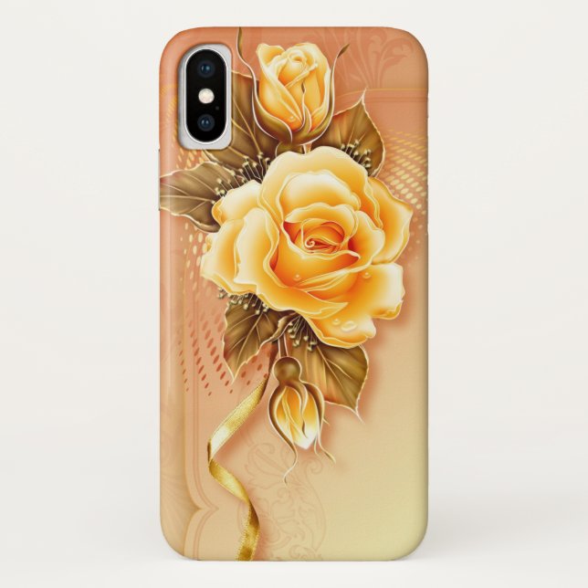 Yellow Rose Case-Mate Barely There iPhone X Case (Back)