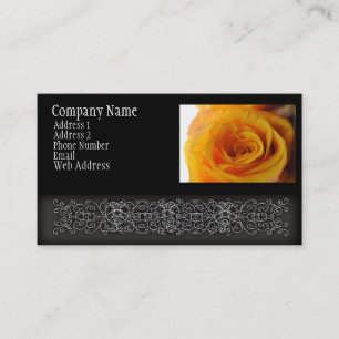 Yellow Rose Close Up Business Card