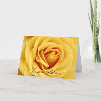 Yellow rose, Congratulations Card