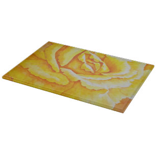 Yellow Rose Cutting Board
