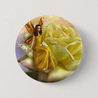 Yellow Rose Faery (Button) 2 Inch Round Button
