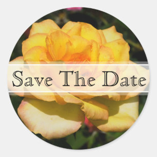 Yellow Rose Floral Wedding Sticker