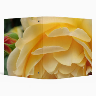 Yellow rose flower 3 ring binder