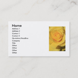 Yellow Rose Flower Business Card