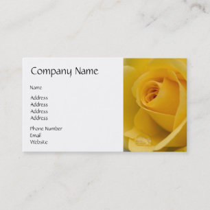 Yellow Rose Flower Business Card
