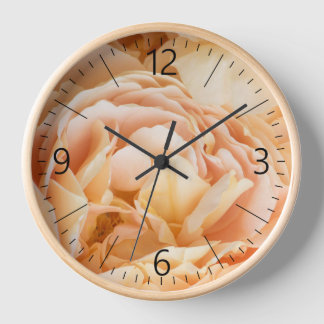 Yellow rose flower clock