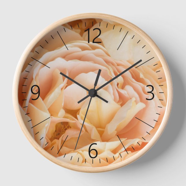 Yellow rose flower clock (Front)