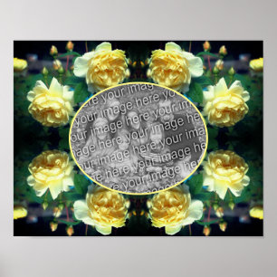Yellow Rose Flower Frame Create Your Own Photo Poster