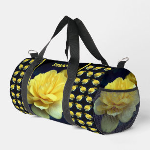 Yellow Rose Flower In Full Bloom Personalized Duffle Bag