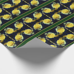 Yellow Rose Flower In Full Bloom Personalized Wrapping Paper