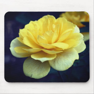 Yellow Rose Flower Mouse Pad
