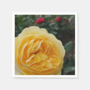 Yellow rose flower napkins