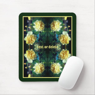 Yellow Rose Flower Pair Abstract Personalized Mouse Pad