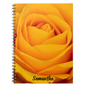 Yellow rose flower Spiral notebook