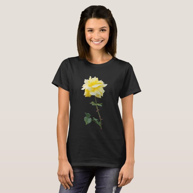 Yellow rose flower T-Shirt (Front Full)