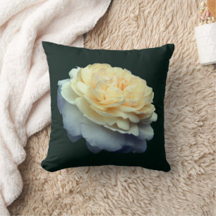 Yellow Rose Flower Throw Pillow
