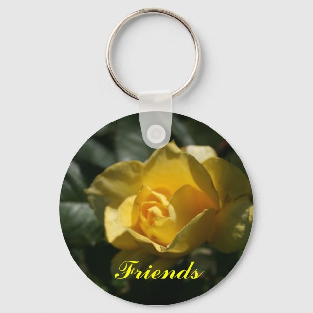 Yellow Rose Friends Keychain (Front)