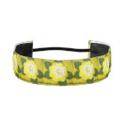 Yellow Rose Green Unique Floral Crochet Print on