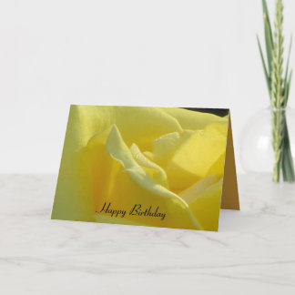 Yellow Rose Happy Birthday Card