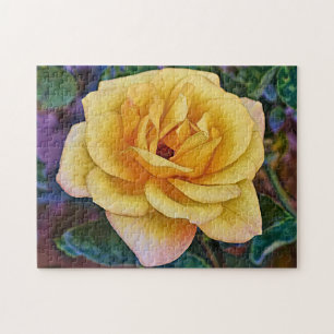 Yellow Rose in Bloom Puzzle