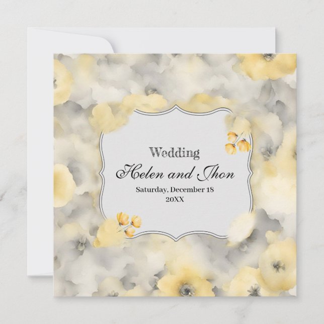 Yellow Rose Invitation (Front)