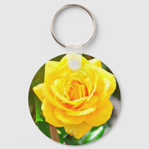 Yellow Rose Key Chain