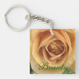 Yellow Rose Keychain