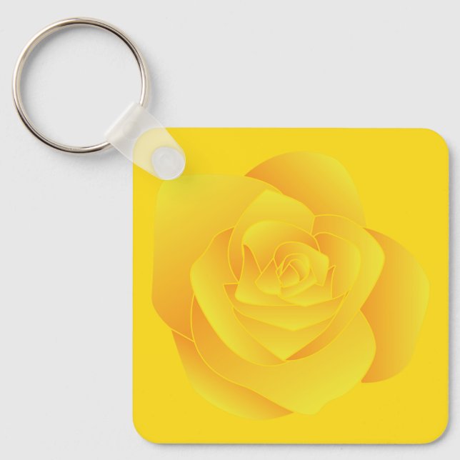 Yellow Rose Keychain (Front)