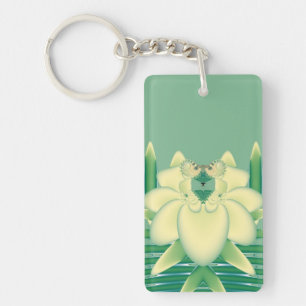 Yellow Rose Keychain