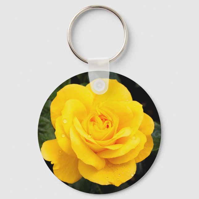 Yellow Rose Keychain (Front)