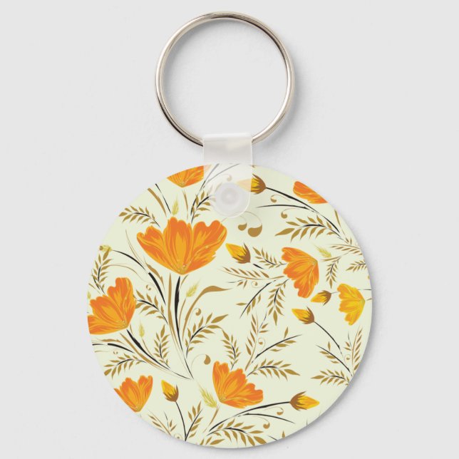 Yellow rose keychain (Front)