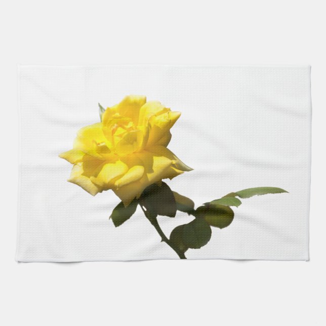 Yellow rose kitchen towel (Horizontal)