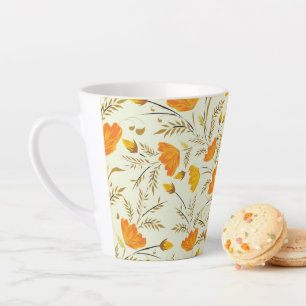 Yellow rose latte mug