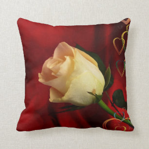 Yellow Rose Love Throw Pillow