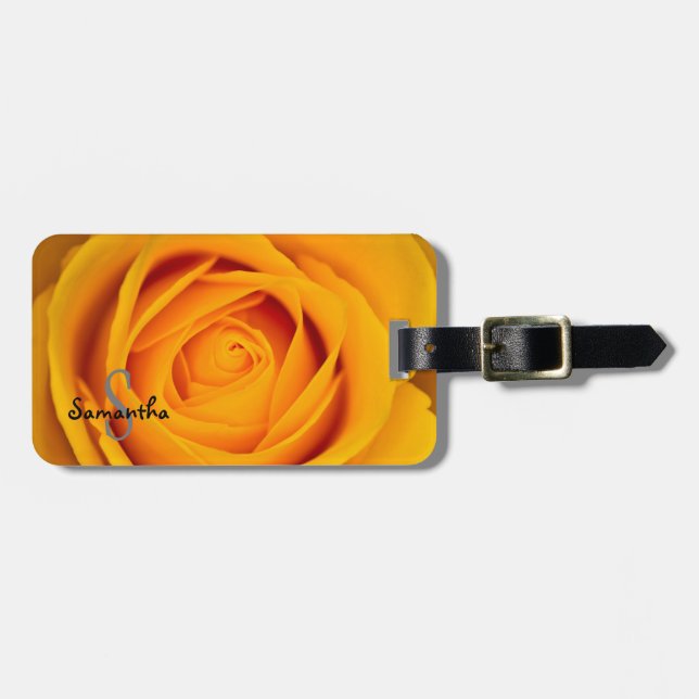 Yellow Rose Luggage tag (Front Horizontal)
