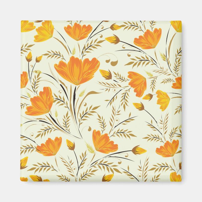 Yellow rose magnet (Front)