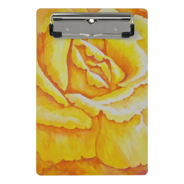 Yellow Rose Mini Clipboard (Front)