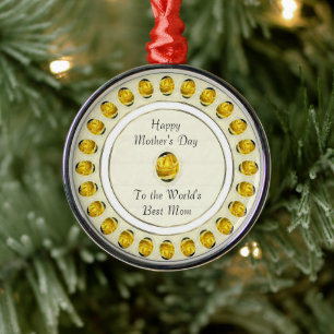 Yellow Rose Mother's Day Ornament