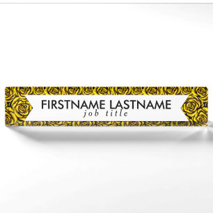 Yellow Rose Nameplate