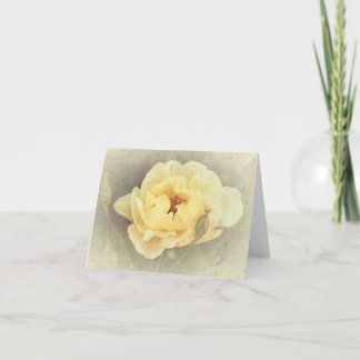 Yellow Rose Note Card