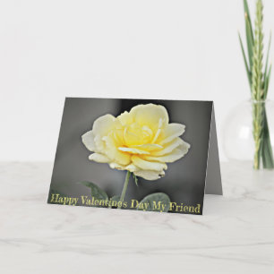 Yellow Rose of Friendship Valentine Card