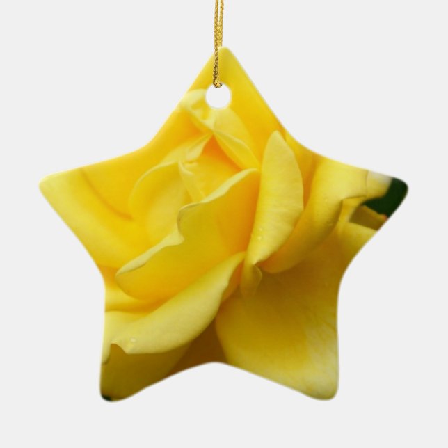 Yellow Rose of Texas Ceramic Ornament (Front)