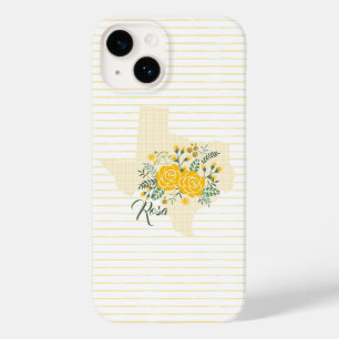 Yellow Rose of Texas - Gingham State with Roses Case-Mate iPhone 14 Case
