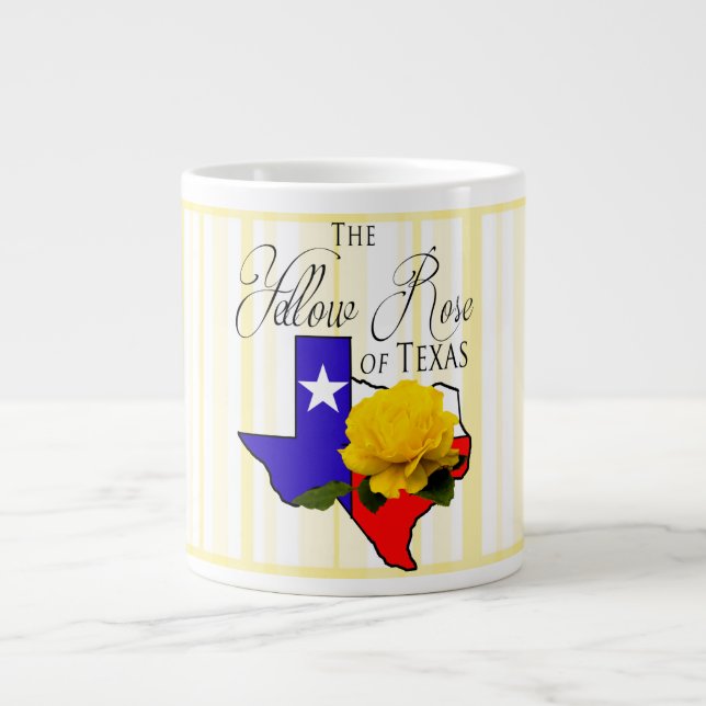 YELLOW ROSE OF TEXAS JUMBO 20 OZ. COFFEE/SOUP MUG (Front)