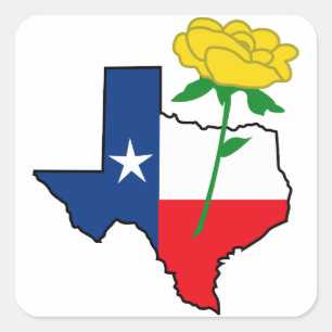 Yellow Rose of Texas Square Sticker