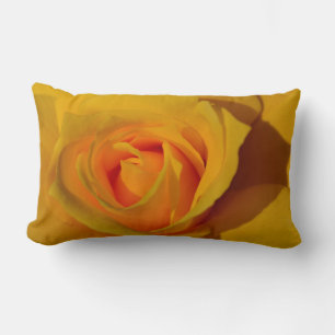 Yellow Rose orange rose romantic rose Lumbar Pillow