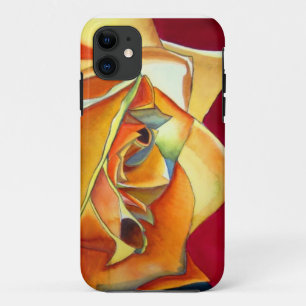 Yellow Rose original watercolor art flower iPhone 11 Case